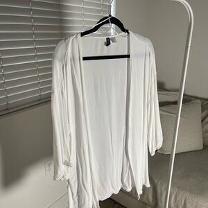 Divided White Swim Coverup